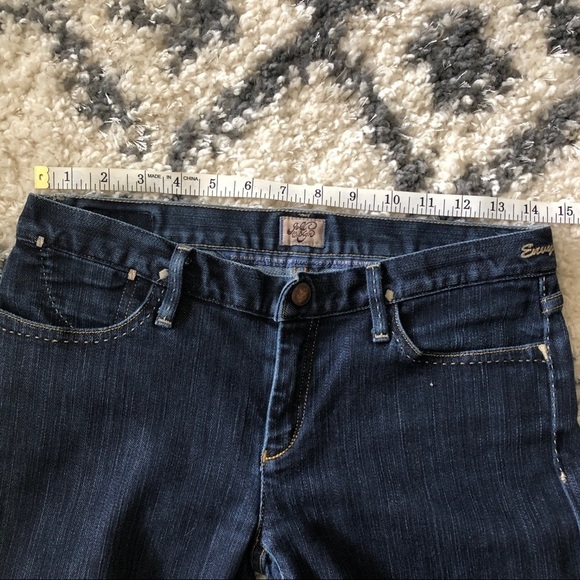 Goldsign ENVY Low Rise Jeans Dark Wash Straight Leg Y2K 90s Stretch USA 28 - Picture 10 of 13